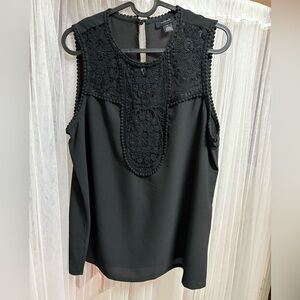 Halogen lace crepe top Nordstrom